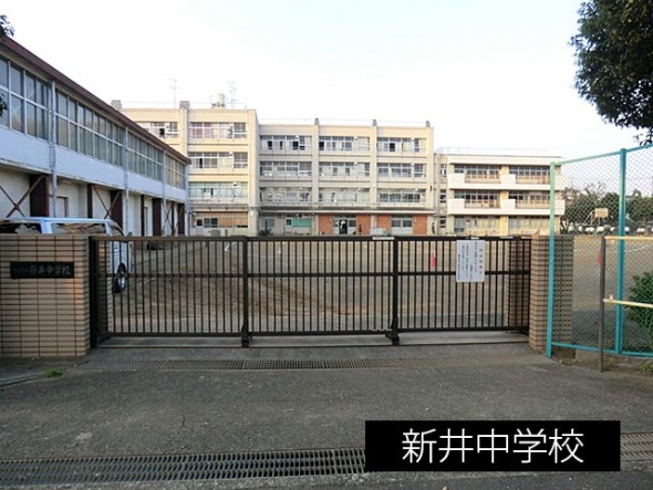 中学校 300m 新井中学校