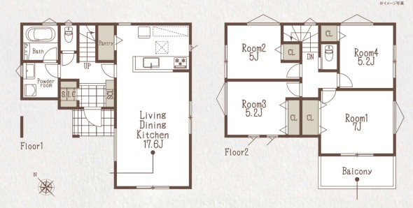 参考プラン　■間取り：4LDK　■建物面積：95平米　■建物価格：1800万円（税込）※設備負担金330000円（税込）、水道加