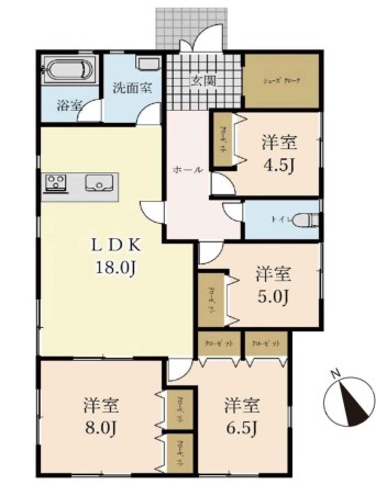 建物参考プラン価格：2400万円（設計費・地盤補強費・外構費等含む）建物面積：103.92平米　間取り：4LDK＋SIC