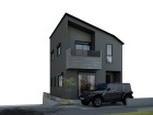 本パースは、イメージ図につき、風景、建物、植栽などについては施工後の現物との差異が生じます。  車、インテリア等は別途となります