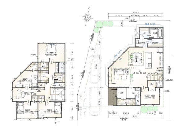 参考プラン ■間取り:5LDK ■建物面積:174.34平米 ■建物価格:4600万円(税込)