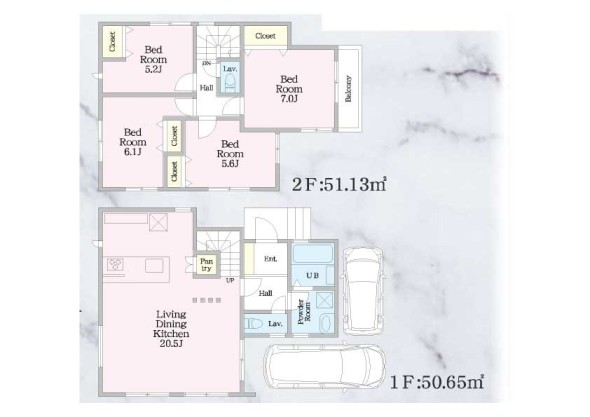 参考プラン 建物価格2500万円(税込) 建物面積101.78平米