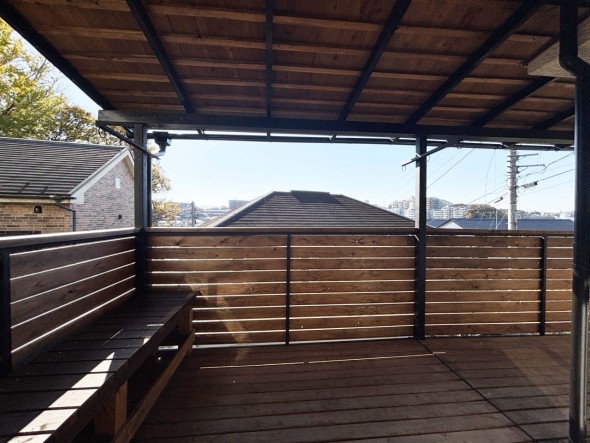 ウッドデッキ。
