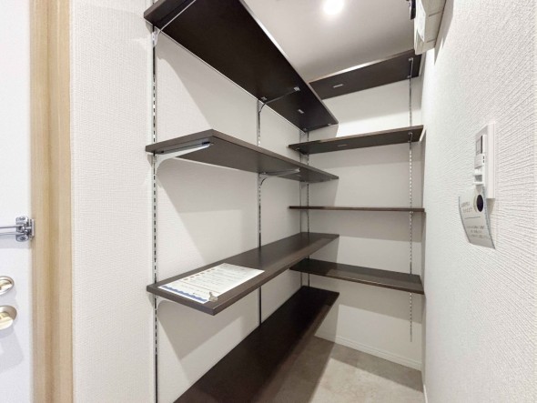 シューズインクローゼットのある玄関。