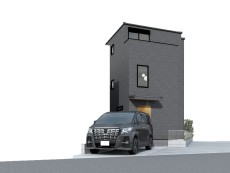 本パースは、イメージ図につき、風景、建物、植栽などについては施工後の現物との差異が生じます。  車、インテリア等は別途となります